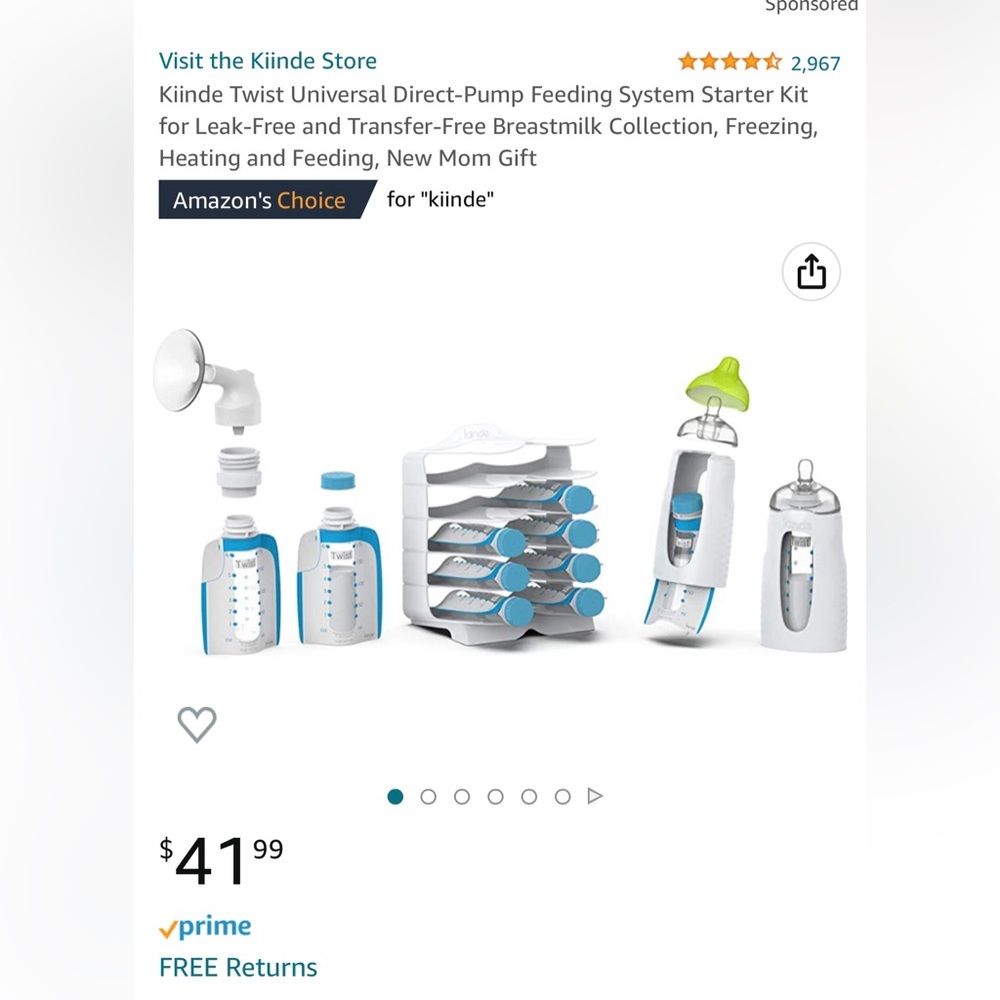 New in box Kiinde starter kit. Received 2 for my baby shower